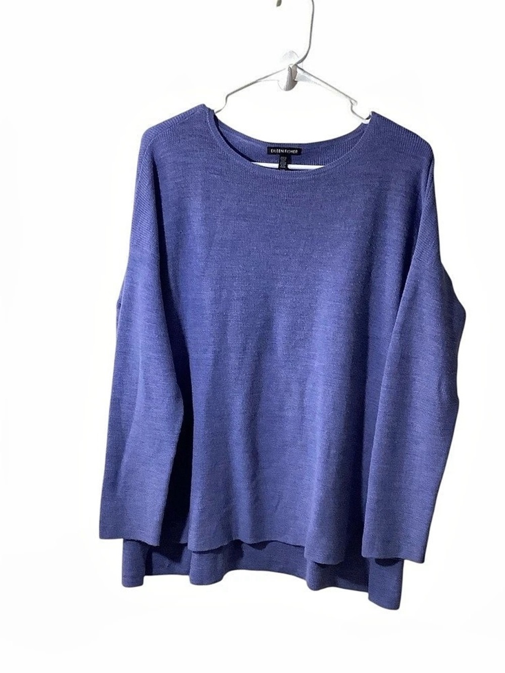 Eileen Fisher Merino Wool Bateau Neck Sweater Medium Oversized